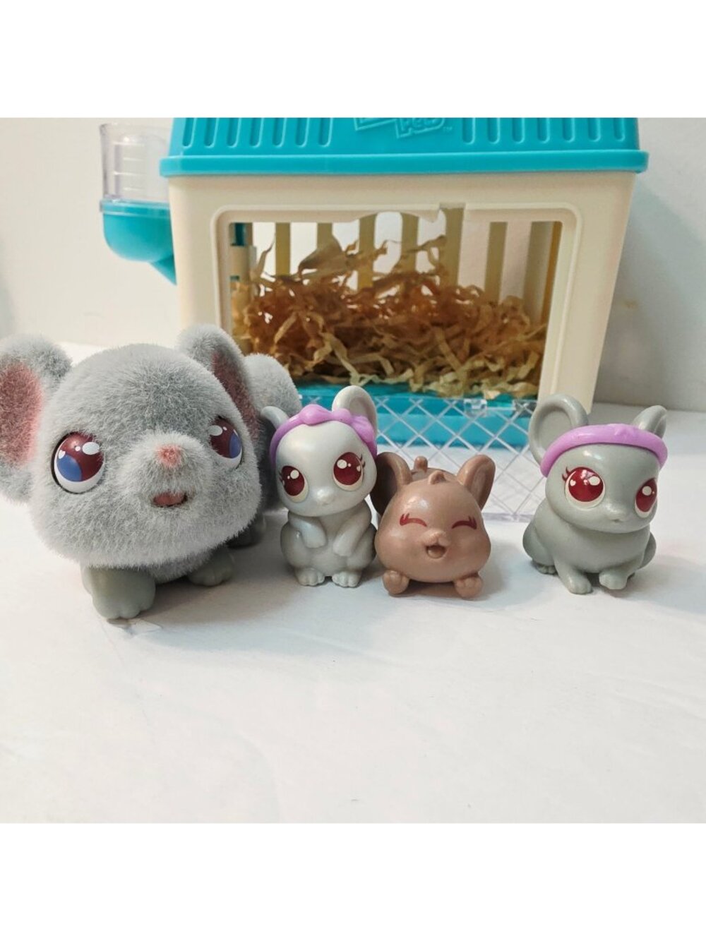 Little Live Pets Hamster House Playset With 4 Figures Blue Beige Plastic